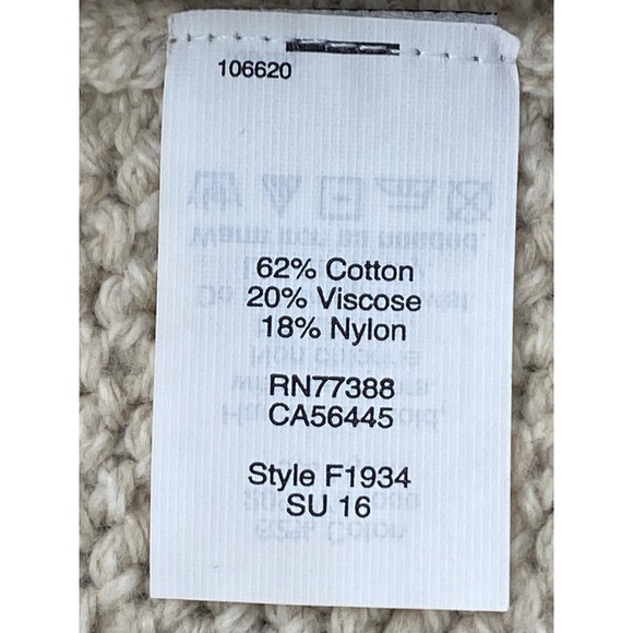 Madewell Striped Knit Vest Fringe Tan Navy White S M - Picture 4 of 10